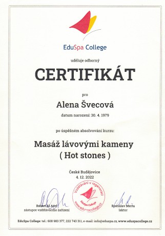 Certifikát HS