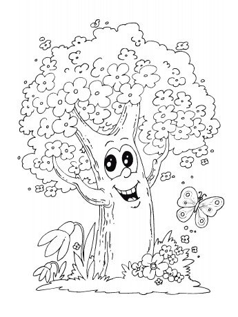 kvetoucí strom kresba - pohádka