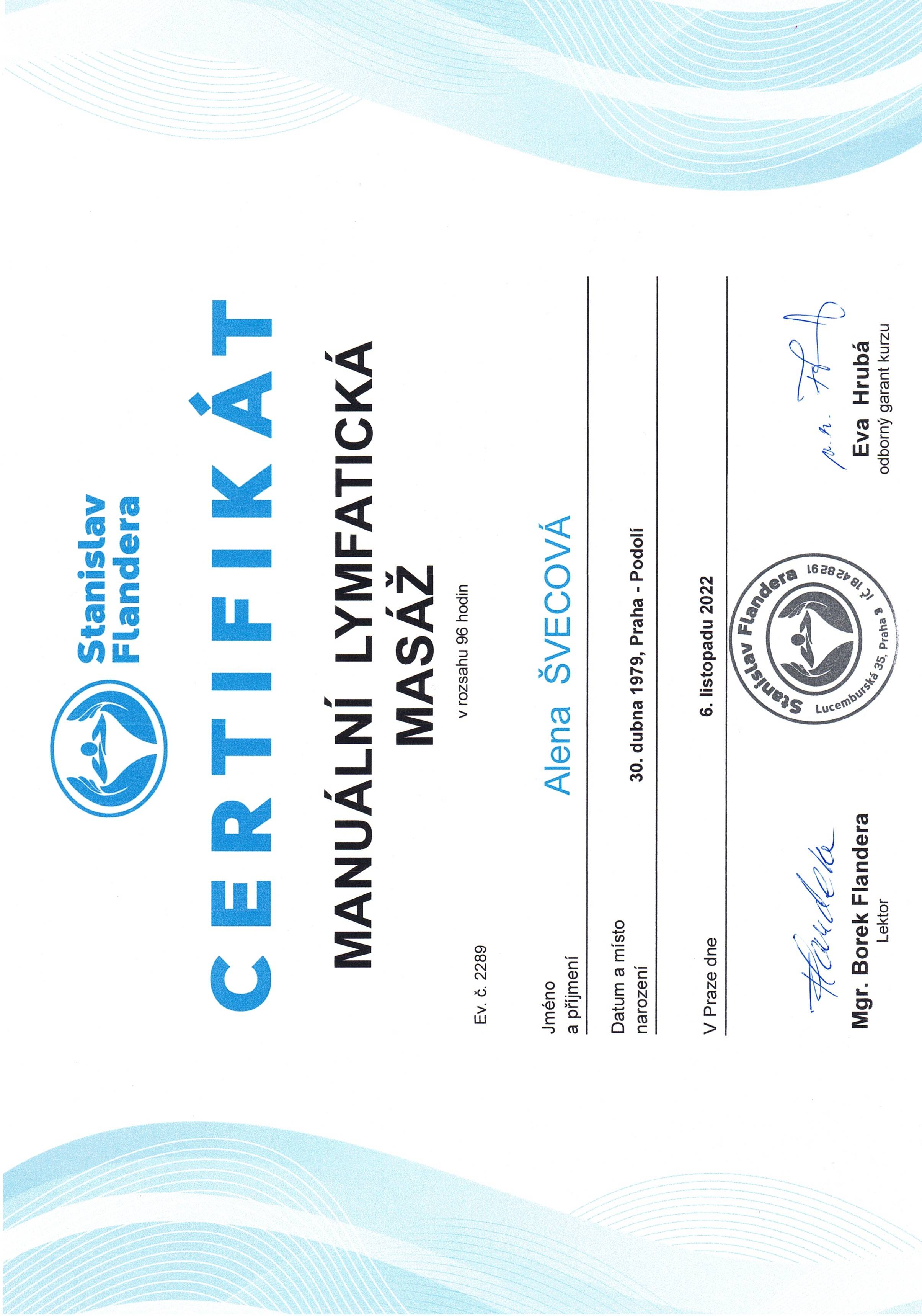 Certifikát LM