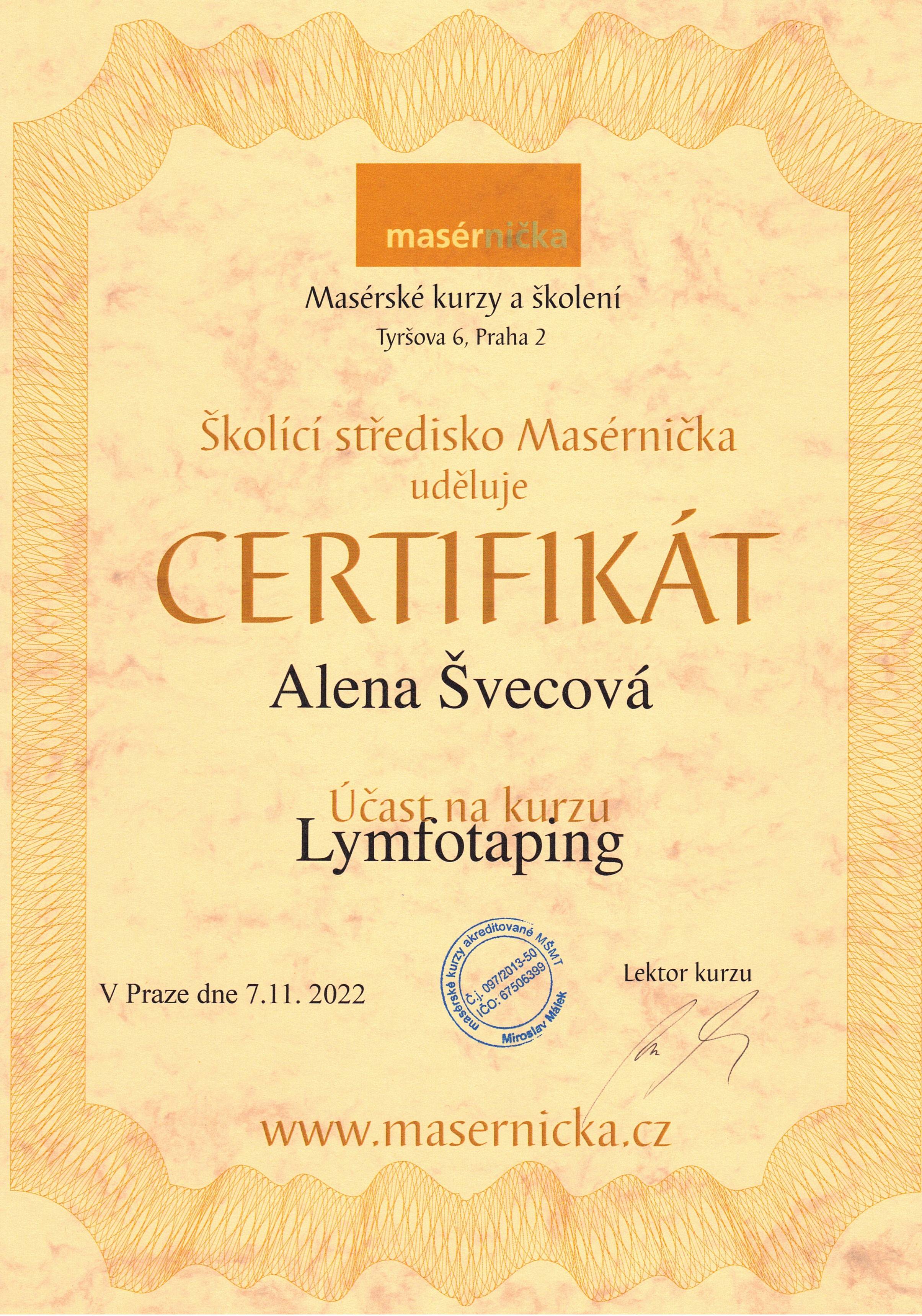 Certifikát LT